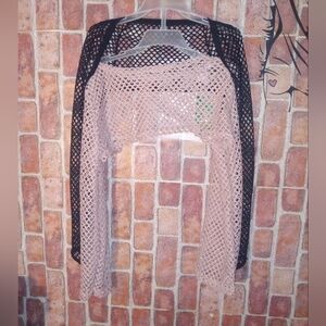 2 Shein cropped mesh tops